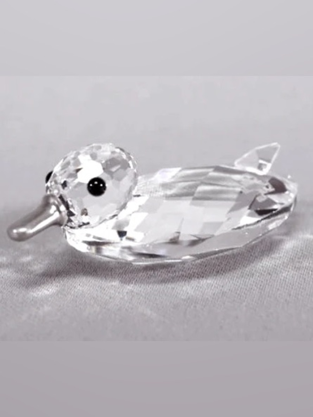 Swarovski vintage 1980s faceted crystal miniature duck